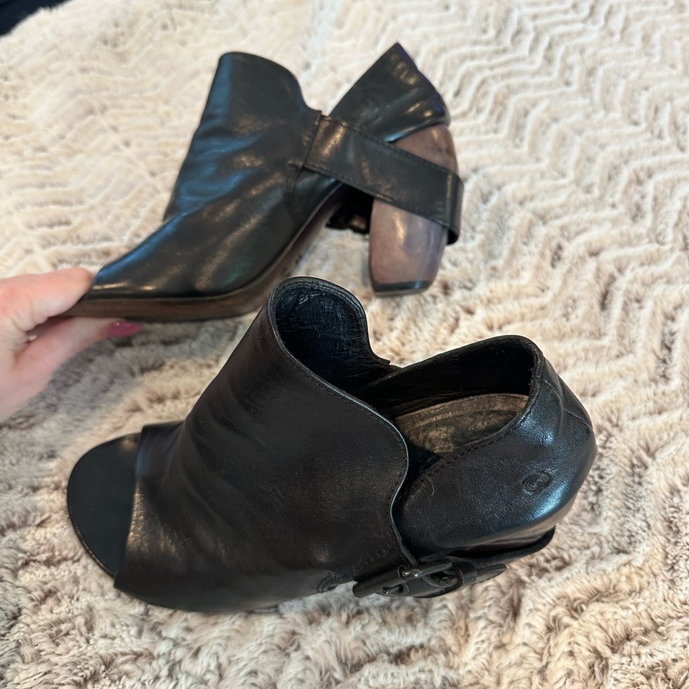 Marsell Black Leather Open Toe Ankle Boots Women’s Size 40/8.5 MSRP $1300+ - Picture 2 of 7